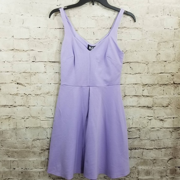 In Awe Dresses & Skirts - In Awe Purple Sleeveless Pleated Dress for Juniors
